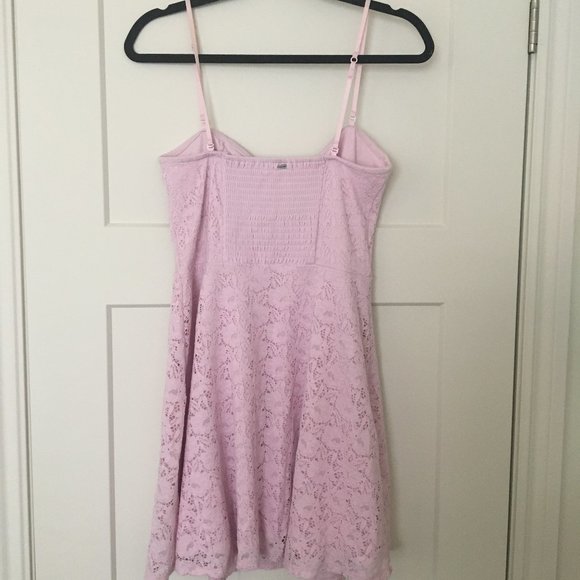 Garage Light Pink Lace BabyDoll Dress - Picture 2 of 5